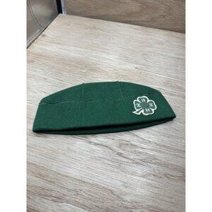 Vintage 1950's 4-H Green Wool Felt Cap